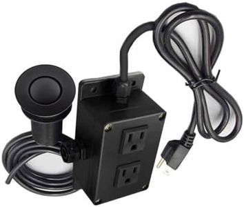 Strictly Sinks Dual Outlet Garbage Disposal Air Switch Kit – Sink Top Waste Disposer Control Box with Stainless Steel Push Button, 15A, 125/250V, for Kitchen Sink/Countertop (Gunmetal Black)