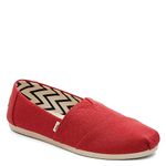 TOMS 10017743REDUS11 Recycled Cotton Canvas Womens Alpargata RED US11