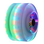 POHOVE 8 Pcs Light Up Roller Skate Wheels, Luminous Roll Skate Wheels With Low Noise Rotating Bearings Replace Rollerskate Wheels Apply For Double Row Skating, Skateboard, 2.28x1.26 In