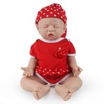 IVITA Full Body Silicone Reborn Baby Doll Newborn Baby Doll Open Mouth Handmade Blue Eyes Soft Baby Doll Girl (WG1528-43cm-2479g-Girl)