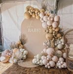 Double Stuffed White And Beige Balloons Garland Blush Ivory Apricot Balloons Cream White Sand Balloons Arch Kit For Boho Party Baby Shower Netural Gender Reveal Birthday