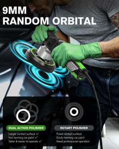 Ginour Dual Action Car Polisher – Variable Speed, Ergonomic Handle