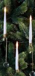 Noma 10 White Jewelled Christmas Tree Branch Candle Lights Outdoor