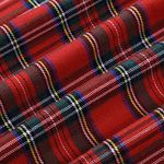 2 Pcs Christmas Buffalo Plaid Fabri