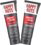 HAPPY NUTS Comfort Cream Deodorant For Men: Anti-Chafing Sweat Defense, Odor Control, Aluminum-Free Mens Deodorant & Hygiene Products for Men's Private Parts (2.25 Fl Oz (Pack of 2), Fragrance-Free)