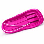 simpa Alpine Racer Plastic Snow Sledge Toboggan - Heavy Duty Winter Snow Sled - Blush Avalanche Pink - Robust Design for Snow Fun