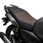 Neodrift Premium Bike Seat Cover - Hero Splendor Plus| Coffee+Black | Anti-Slip & Shock-Absorbing Design | Nappa Art Leather, Road, Hybrid, Spin & Exercise Bikes | Water-Resistant Fit