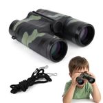 Wembley Army Style Binoculars Toy for Kids | Compact and Portable Birdwatching Outdoor Telescope for Boys and Girls | Binocular Toy with Neck String and Focus Adjustment | Educational Birthday Gift