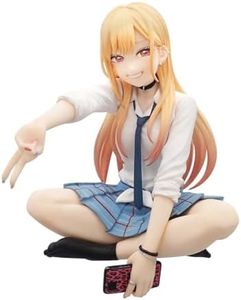 Anime My Dress Up Darling Figure Kitagawa Marin Figurine Personaggio Manga Kitagawa Marin Statua 12 cm PVC Scuola Uniforme Stile Seduto Modello Desktop Decorazione da Collezione per i fan