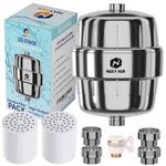 NiXY HUB 20 Stage COMBO Pack Shower Filter & Tap Filter With Connectors (22 Female,24Mm Male & 28Mm Male & Female,Universal Connector For Normal Taps) - Tap Filter- Hard Water Softener