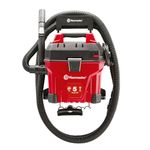 Vacmaster VWMB508 1101 5 Gallon Wall-Mount Wet/Dry Vacuum with Remote Control Operation Red