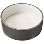 SPOT by Ethical Products - Heavy Ceramic High Gloss Dog Bowl Cat Bowl Durable Dog Food and Water Pet Dish - Dishwasher Safe - 2 Tone Gray Dog Dish 7"