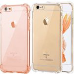 iPhone 6 Plus Case,Ibarbe 2Pack Apple iPhone 6s/6 Plus Case 5.5 Inch Clear TPU Bumper Cover Shock-Absorption Heavy Duty Bumper and Anti-Scratch Clear Back for iPhone 6s Plus and iPhone 6 Plus 5.5 Inch