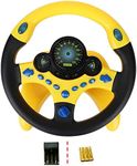 Coherny Simulated Driving Controller Portable Simulated Driving Steering Wheel Copilot Toy Children's Educational Sounding Toy Small Steering Wheel Toy Gift Funny Interactive Driving Wheel with Music