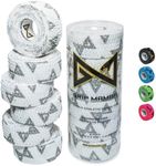 GRIP MAMBA Elastic Athletic Finger Tape, 1”Wide w/Premium Adhesive, Protects Hand Thumb Fingers Enhances Grip, Sleeve Blister Wrap for Sports, Golf, Tennis, Basketball, Pickleball (White, 3 Rolls)