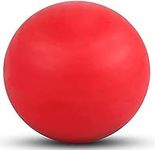 WOVTE Massage Lacrosse Ball for Sore Muscles, Shoulders, Neck, Back, Foot, Body, Deep Tissue, Trigger Point, Muscle Knots, Yoga and Myofascial Release (Red)