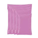 Straame Mixed Size Grey Mailing Postal Bags, Self-Seal Closure Packaging Bags, Delivery Mailing Bag Flexible and Tempered Proof, Secure Small to Large Postal Bags (Pink, 60)