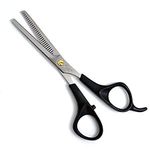 Kvitoe Stainless Steel Hair Thinning Scissors For Men Women and Kids Salon And Home Use (Black)