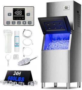Commercial Ice Maker Machine, 450Lbs/24H, 250Lbs Storage Split Ice Maker, 156 Cubes in 7-15 Mins, Large Industrial Stainless Steel Ice Machine, Big Self-Cleaning for Restaurant Bar Cafe Businessss