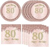 40PCS 80th Birthday Decorations for