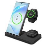 MMOBIEL Wireless Charging Station for Samsung – 3 in 1 Wireless Charger Stand for MagSafe Samsung Galaxy S24 / S23 / S22 Series, Galaxy Watch 6/5 / 4, Galaxy Buds – 15W – Wireless Fast Charging Dock