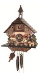 Engstler Cuckoo Clock Black Forest house with moving beer drinker EN 403