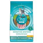 Purina ONE +Plus Dry Cat Food, Sensitive Systems Turkey - 1.8 kg Bag