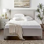 Zen Bamboo Mattress Pad Cover - Cooling Bed Topper & Waterproof Protector w/Deep Pockets, King Size, White