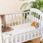 The White Willow 100% Filler Free Pure Foam Crib Baby Mattress Fits All Standard Size Cots with a Removable Washable Soft Outer Cover - Medium Firm- (48" L x 24" W x 4" H)