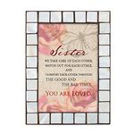 Cottage Garden Sister You are Loved Amber Pearlescent 5 x 7 Table Top and Wall Photo Frame