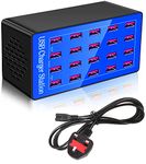 balabaxer USB Charger station, 20 Ports 100W/20A Desktop USB Charging Station for multiple devices,Multi Ports USB Charger Charging for Apple Devices, Smartphones，Tables，and More Devices.…