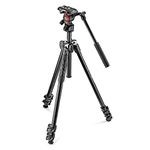 Manfrotto MK290LTA3-V, 290 Light Tripod with Befree Live Fluid Head, Fluid Drag System, Aluminium, for Vlogging, Live Journalism, Professional Videographers