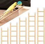 YHNTGB 5pcs Wooden Bird Ladder, Bird Ladders for Parrots, Wood Ladder for Bird Cage 5 size for Birdie Basics Perch Parakeet Climbing Toys Hanging Pet Natural Wooden Step Cockatoo Lovebirds