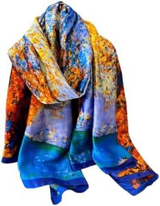 Acotavie Scarfs for Women Dressy Fashion Scarves Long Floral Pattern Scarf Lightweight Sunscreen Shawls (C028)