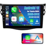 Android 12 Car Radio for Toyota RAV4 2006 2007 2008 2009 2010 2011 2012, 9 inch Car Stereo Radio Touch Screen with Carplay/Android Auto GPS 1080P Hi-Fi Audio Bluetooth WiFi Head Unit Upgarde