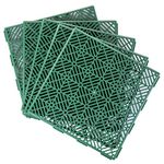 10pcs Interlocking Plastic Garden Tiles Non slip Path Floor Lawn Paving Patio Deck (Green)