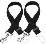 Foodie Puppies 66cm Dog Nylon Car Seat Belt Leash for Dogs - (Tether Leash) (Pack of 2) | Durable & Adjustable Restrain Leash Cum Seat Belt with Stainless Steel Snap Lock