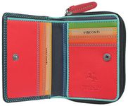 VISCONTI Rainbow Leather Ladies Purse Style RFID Blocking RB53 Black/Rhumba