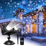 Christmas Projector Lights, Snowflake Projector Lights Christmas LED Lights, Moving Rotating Snowstorm with Remote Control Timer, Indoor/Outdoor Waterproof for Christmas Party Decoration -Owl Shape