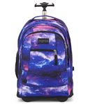 JanSport Driver 8 Rolling Backpack and Computer Bag, Space Dust - Durable Laptop Backpack with Wheels, Tuckaway Straps, 15-inch Laptop Sleeve - Premium Bag Rucksack