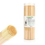 Natural Bamboo Skewers 6 Inch for Appetiser, Cocktail, Kabob, Chocolate Fountain, and Fruit. Premium Barbecue Tools - No Splits and Debris, Suitable for Kitchen, Party, Grilling. (200 PCS)