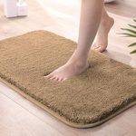 Luxe Home Bath Mat Super Soft Non Slip Vegas Mats for Bathroom, Kitchen, Bedroom, and Door (40x60 cm, Gold) Pack of 1