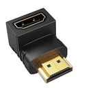 VYAR Gold Plated HDMI Male to Female Converter Connector Adapter 90 Degree L Shape for HDTV, Plasma Tv, Led, LCD Etc Black