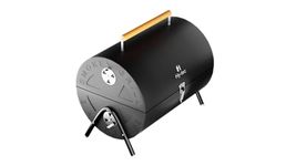 H Hy-tec (Device) Hybb, Smokey Charcoal Grill Barbeque With 10 Skewers & 2 Charcoal Tray (Stellar Black), Free Standing