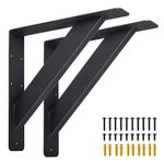 Wdwlbsm 2Pcs Heavy Duty Shelf Brackets Countertop Support Brackets,10"x10"Corbels Shelf Brackets DIY Floating Shelf Supports 90 Degree