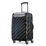 American Tourister Moonlight Hardside Expandable Luggage with Spinner Wheels, Iridescent Black, Carry-On 21-Inch, American Tourister Moonlight Hardside