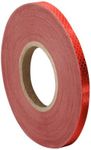 3M 3432 Red Micro Prismatic Sheeting Reflective Tape – 1 in. X 15 ft. Non Metalized Adhesive Tape Roll. Safety Tape