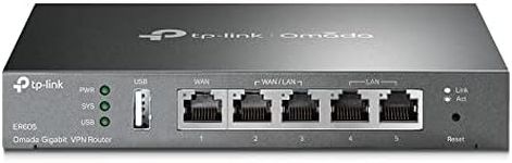 TP-Link Omada Gigabit VPN Router, Omada SDN, Centralised Management System, 5x Gigabit Ports, Up to 3 WAN Ethernet Ports, Secure VPN, Access Control, App Remote Control, Load Balance (ER605)