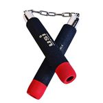 USI UNIVERSAL 862NC Foam NanChaku, Kung Fu Training Nunchakus, Karate Training Nunchucks with Steel Ball Bearing Swivel Chain and Cap System (Length 20cm, Pack of 1)