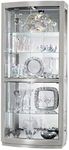 Howard Miller Bradington II Curio Cabinet II, Illuminate Storage Cabinets - Metal Pad Lock with Halogen Lights - Silver Finishing Best for Decorative Items, Living Room, Office & Home Decor